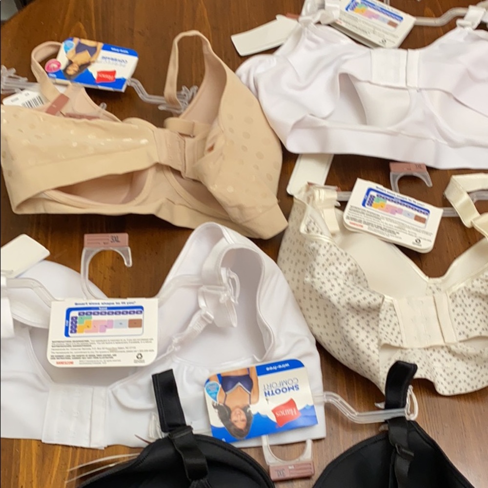 5 new Women’s bras Hanes 3XL wire-free flex fit
